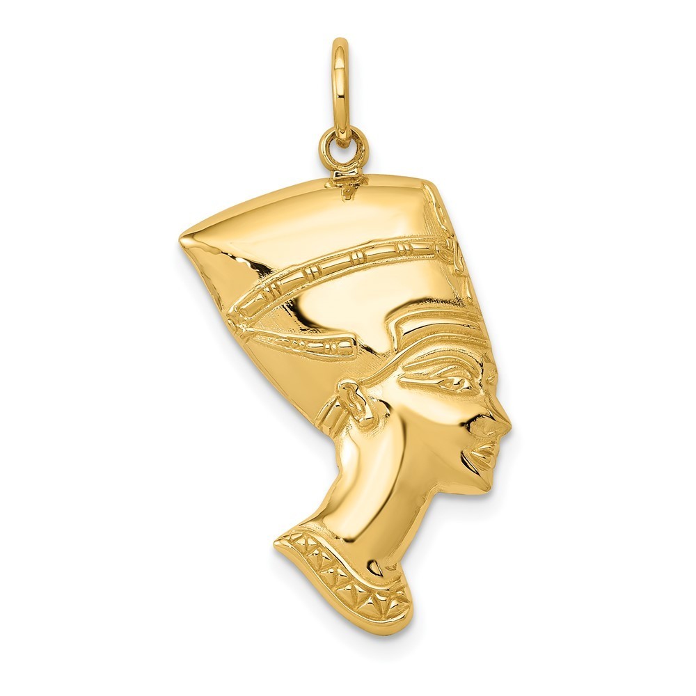 10k Yellow Gold Small Travel Nefertiti Necklace/Bracelet Charm Pendant